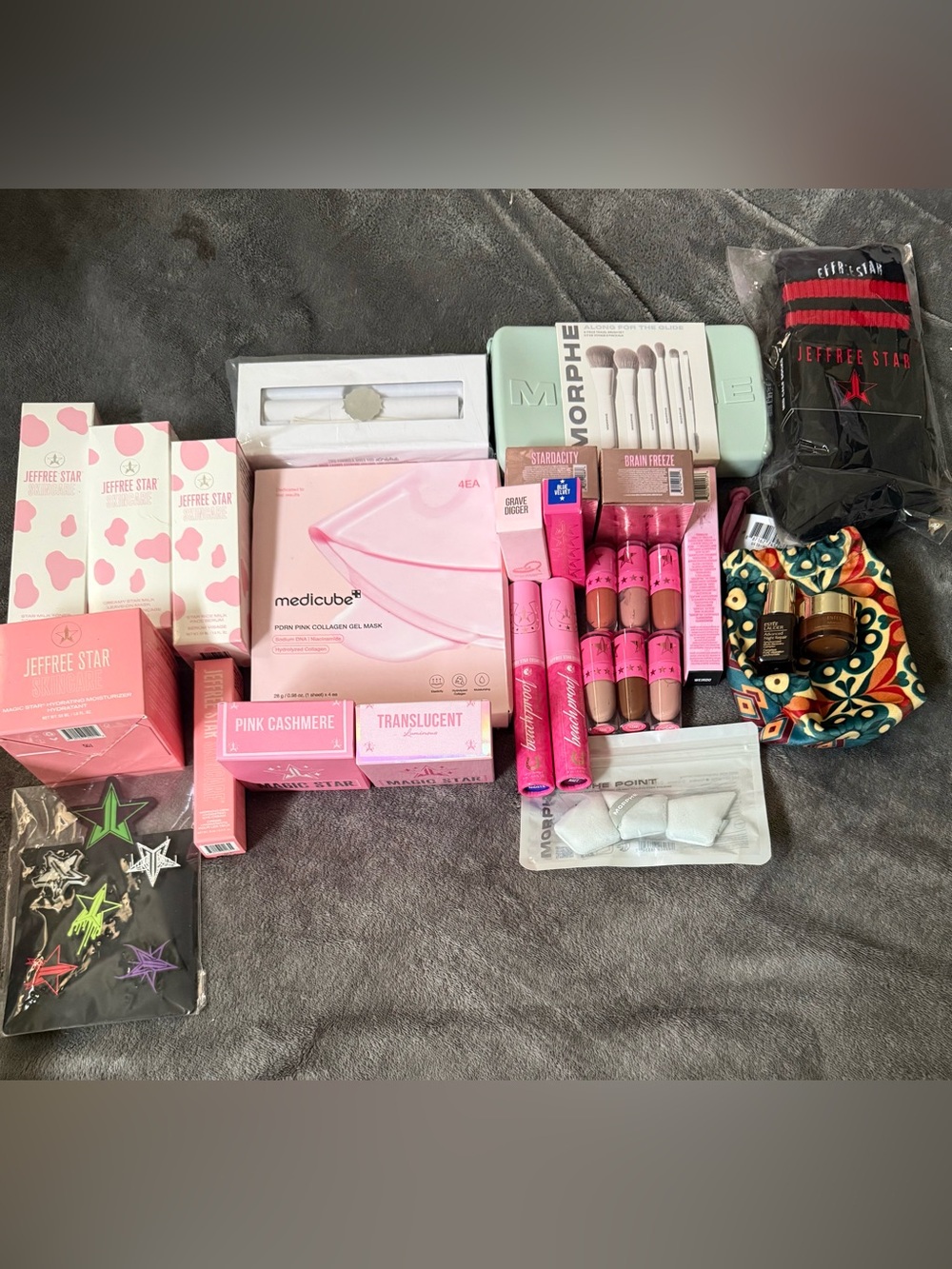 Jeffree Star Medicube & Morphe Cosmetics Makeup Skincare 26 Piece Bundle ALL NEW